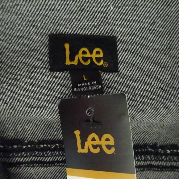 Lee Denim Jacket Women's Size L Black Stretch Jean Jacket Button Front - Picture 7 of 10